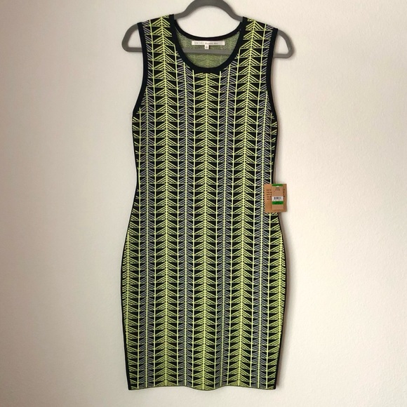 RACHEL Rachel Roy Dresses & Skirts - \Rachel Roy\• NWT Architexture Pale Lime Combo Dress